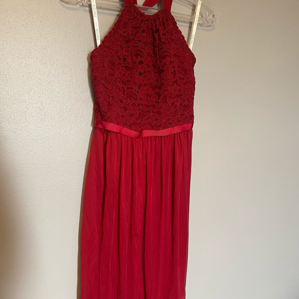 Knee Length Halter Dress Davids Bridal Bridesmaid